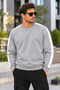 Men's Crewneck Sweatshirt with Striped Details