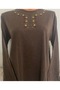 Er Clothing Winter Combed Cotton Blouse Long Sleeve Crew Neck Embroidery A.Coffee - 5