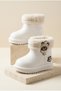 Children's Waterproof Rain Boots with Plush Detailing, Teddy Bear Figure, and Fur Inside - 7