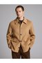 Camel Slim Fit Wool Blend Cashmere Coat 50330207-Vr015