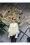 Cape-Style Buttoned Crew Neck Knitwear Cardigan Sun524 - 3