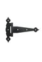 Black decorative hinge T8, 200mm