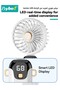 Portable Handheld Turbo Fan, USB Rechargeable Personal Fans, Mini Pocket Fans with LED Display＆Phone Stand, Foldable Personal Fan for Travel, Outdoor, Camping, Beach, Makeup - 3