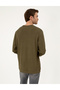 Dark Khaki Regular Fit Crew Neck Sweatshirt 50279552-Vr111 - 5