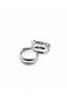 Layered Formed Silver Hoop Earrings