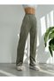 Women's High-Waist Velvet Baggy Pants with Topstitch - 3