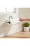 Self-Adhesive Black Paper Towel Holder & Napkin Holder - No Drilling, No Screws, No-Assembly Kitchen & Bathroom Hanger - 3