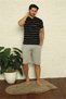 Men's Black 3-Piece Pajama Set - 2