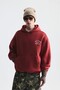 Oversize printed hooded sweatshirt