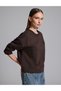 Brown Oversize Sweatshirt 50333429-Vr029 - 3