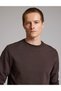 Dark Brown Regular Fit Crew Neck Sweatshirt 50332670-Vr084 - 2