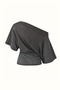 Glittery Boat Neck Black Blouse - 3