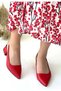 Morji Red Skin Heeled Shoes - 3
