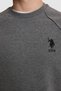 Men's Anthracite Melange Crew Neck Regular Fit Basic Sweatshirt 50329441-Vr081 - 6