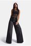 Women's Dark Smoked 2W6-1 Palazzo Fit Special Design Denim Jeans - 4