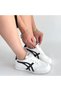 Zlay White Leather Black Detailed Lace-Up Sneakers - 4