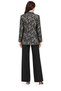 Patterned Double Breasted Blazer Jacket - 3