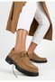 Sufi Mink Nubuck Genuine Leather Oxford Lace-Up Shoes