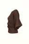 Silvery Boat Neck Brown Blouse - 2
