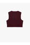 Crew Neck Sleeveless Double Breasted Decorated Closure Vest - 6