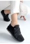 Jiten Black Genuine Leather Lace-Up Sports Shoes - 2