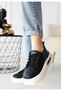 Chris Black Leather Lace-Up Sneakers - 3