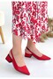 Morji Red Skin Heeled Shoes