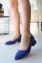 Desniy Blue Leather High Heels