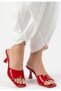 Redi Red Patent Leather Heeled Slippers - 3