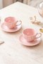 4 Piece 2 Person Striped Porcelain Coffee Cup Set 100 ml - 3
