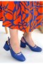 Jecci Blue Skin Heeled Shoes - 3