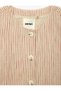 Crew Neck Buttoned Linen Blend Striped Vest - 3