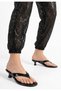 Rupa black patent leather heeled slippers - 3