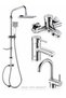 Espina Bathroom Faucet, Washbasin Faucet, Kitchen Faucet, and Dst19-3 Shower Set