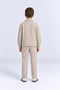 Boy's 3-Piece Set Textured Zippered Jacket Printed T-Shirt Ak6245 - 4