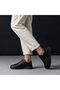 Black Leather Lace-Up Women's Sneaker Shoes