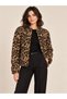 Women's Leopard Pattern Bomber Jacket