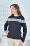 Striped Knitwear Blouse 7K147
