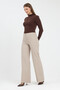 Wide Leg Maxi Length Fabric Pants