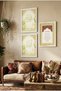 Allah and Muhammad Worded Ayetel Kursi Written Triple Wooden Table White Wooden Framed Home and Business Table - 3