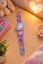 Children's Wristwatch with Lighted Purple Mermaid Figure, 3D Embossed Silicone Strap Analog Watch (Without Box) - 3