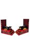 Wooden Book Holder Set of 2 with Cat Figures Handmade Decorative Book Support Bali Decoration - 2
