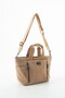 Soft Touch Premium Gummy Fabric, Women's Shoulder Bag - Brown Model: (D&L-14-19H) - 4