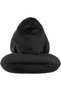 Hooded Memory Foam Travel Neck Pillow, U-Shaped Cervical Support Pillow with Integrated Privacy Hood, Adjustable Drawstring & Soft Polyester Cover, Black - 7