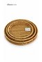 Set of 3 Round Trays 25 30 35 cm with Handles, Knitted Textured Presentation Tray - 2