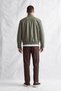 Men's Mati Hakim Collar Leather Coat with Large Pockets Mint Green - 4