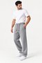 Men's Regenerated Fabric Gray Sweatpants with Side Piping and Raised Pockets