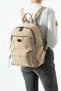 Soft Touch Premium Gummy Fabric, Women's Backpack - Beige Model: (D&L-14-19C)
