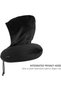 Hooded Memory Foam Travel Neck Pillow, U-Shaped Cervical Support Pillow with Integrated Privacy Hood, Adjustable Drawstring & Soft Polyester Cover, Black - 4