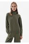 Rib Knit Roll-Neck Green Oversized Cashmere Knitwear